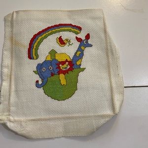 finished cross stitch animals ark rainbow lion